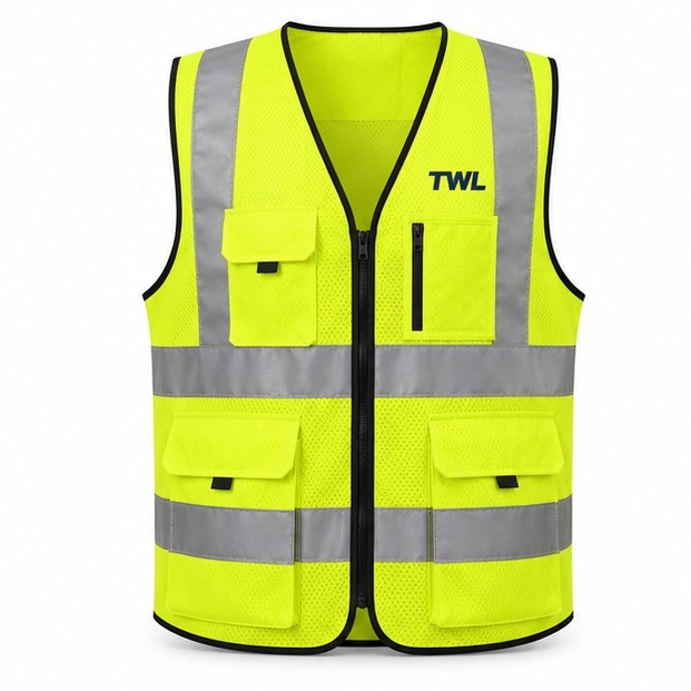 Construction vest with reflective strips